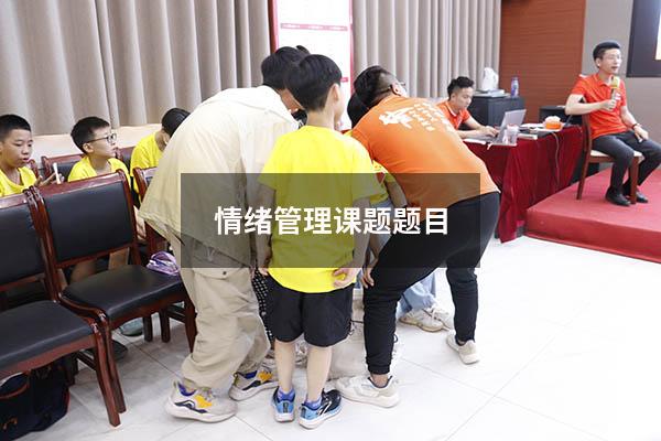 情绪管理课题题目