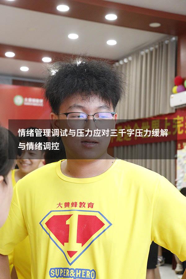 情绪管理调试与压力应对三千字（压力缓解与情绪调控）