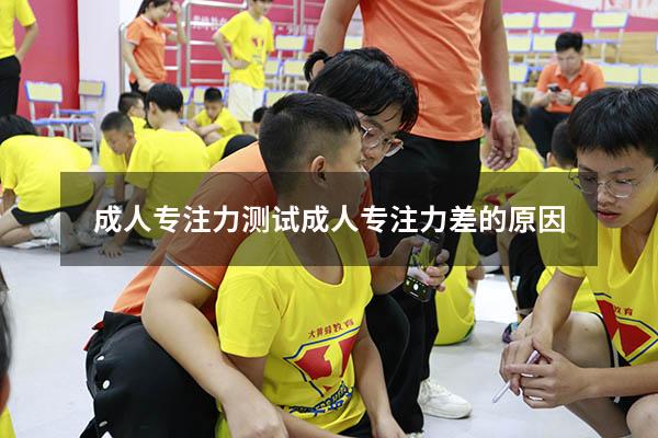 成人专注力测试（成人专注力差的原因）