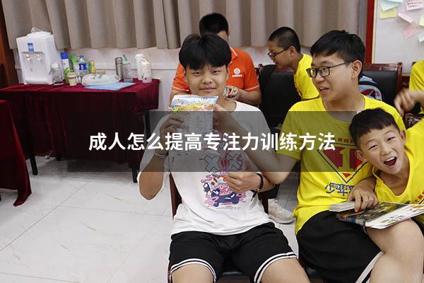 成人怎么提高专注力训练方法