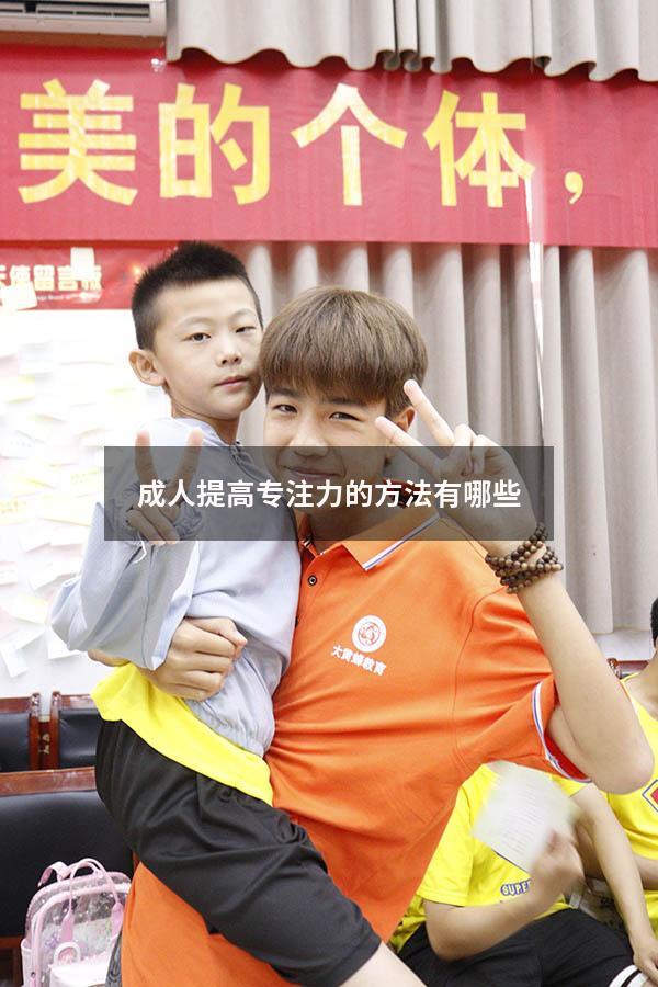 成人提高专注力的方法有哪些