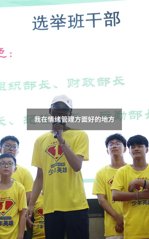 我在情绪管理方面好的地方