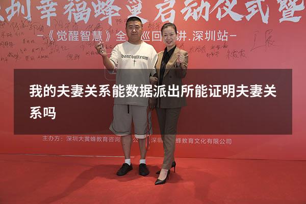 我的夫妻关系能数据（派出所能证明夫妻关系吗）