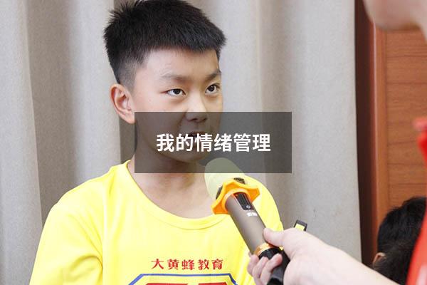 我的情绪管理