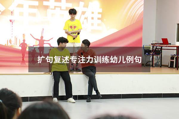扩句复述专注力训练幼儿例句