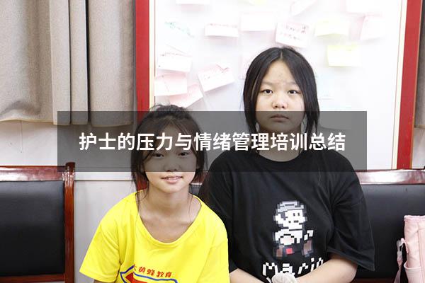 护士的压力与情绪管理培训总结