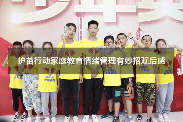 护苗行动家庭教育情绪管理有妙招观后感
