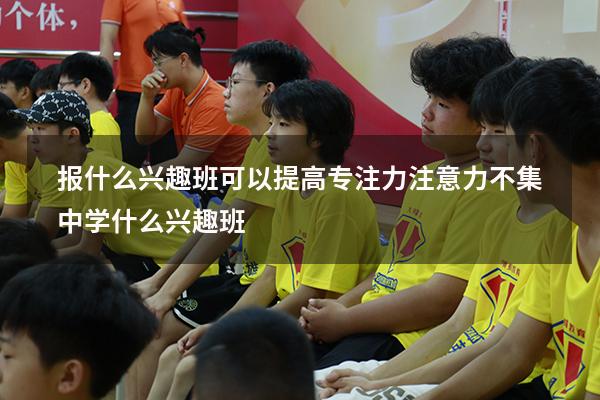 报什么兴趣班可以提高专注力（注意力不集中学什么兴趣班）