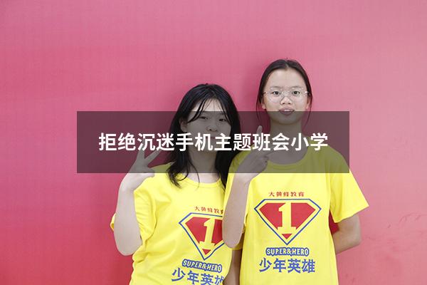 拒绝沉迷手机主题班会小学（预防小学生沉迷网络主题班会）