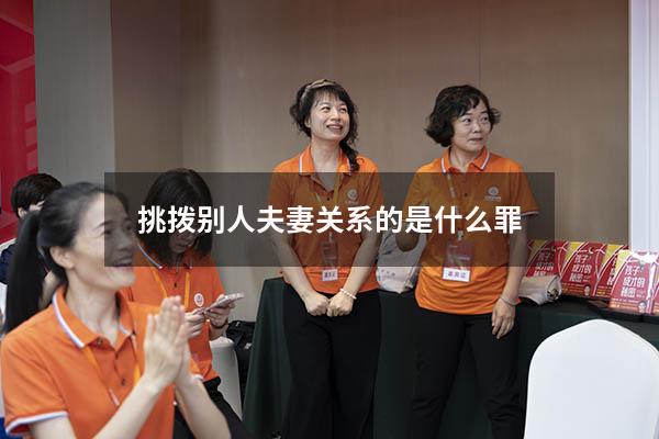 挑拨别人夫妻关系的是什么罪