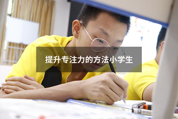 提升专注力的方法小学生