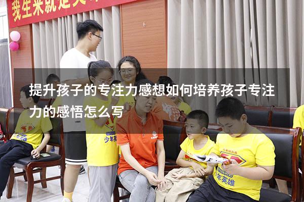 提升孩子的专注力感想（如何培养孩子专注力的感悟怎么写）