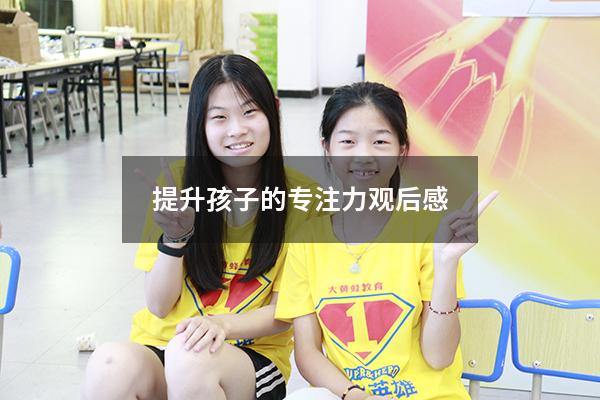 提升孩子的专注力观后感