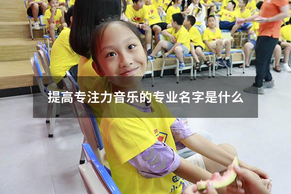 提高专注力音乐的专业名字是什么