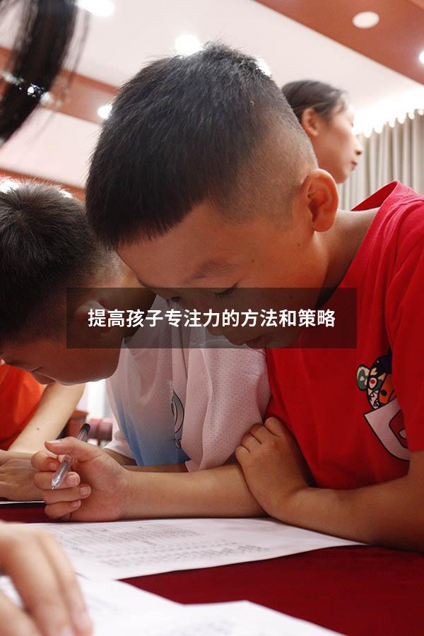 提高孩子专注力的方法和策略