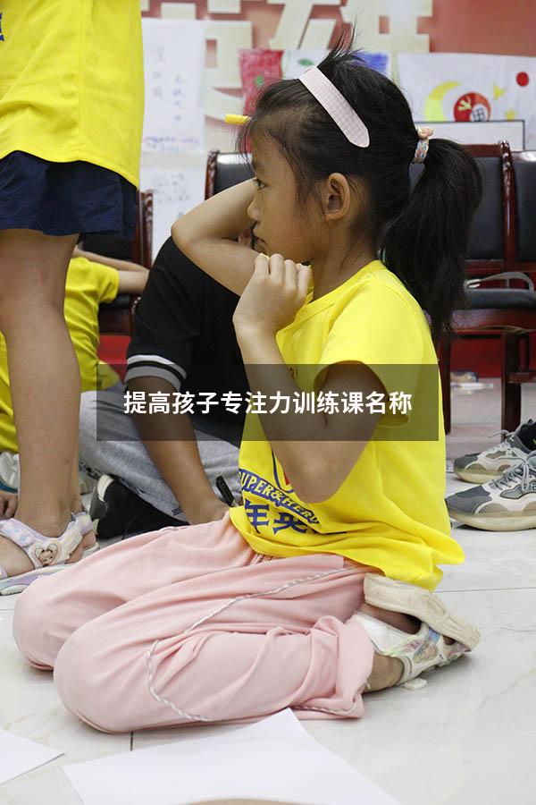提高孩子专注力训练课名称
