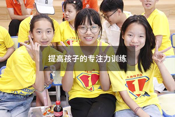 提高孩子的专注力训练