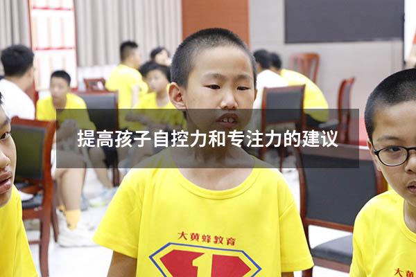 提高孩子自控力和专注力的建议