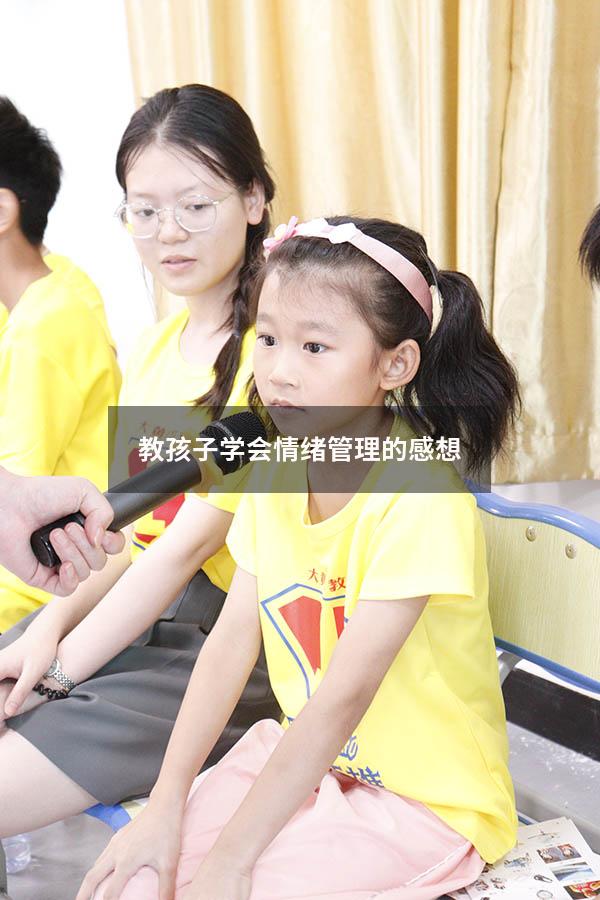 教孩子学会情绪管理的感想