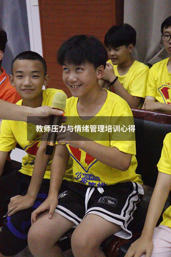 教师压力与情绪管理培训心得