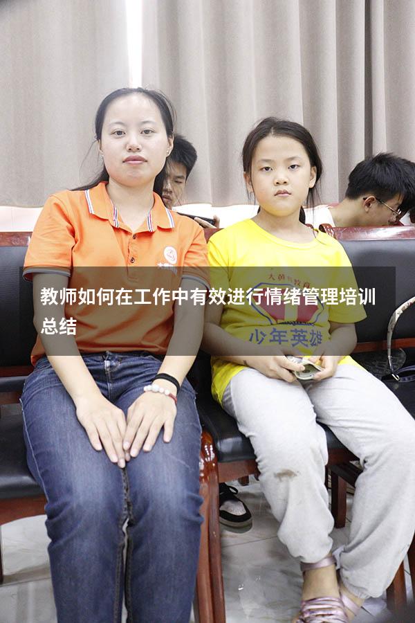 教师如何在工作中有效进行情绪管理培训总结
