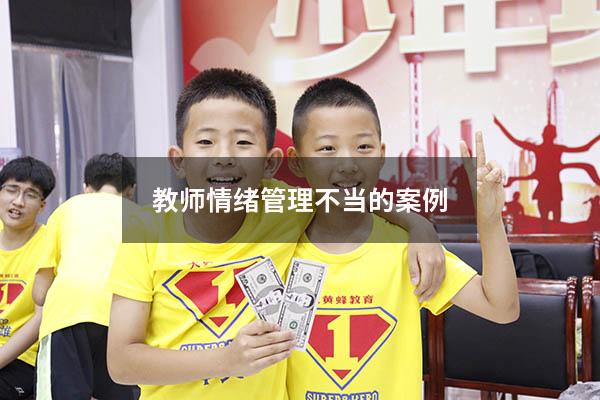 教师情绪管理不当的案例
