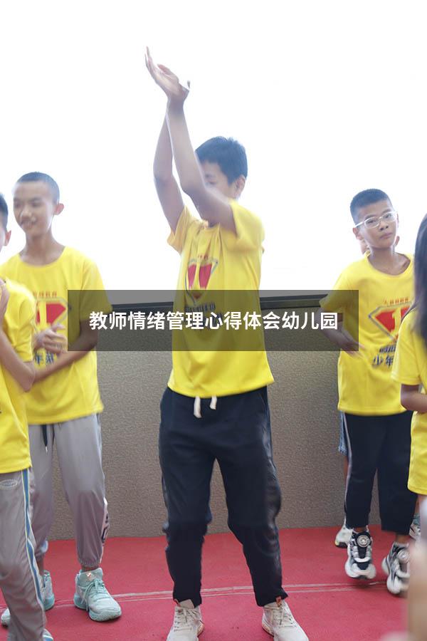 教师情绪管理心得体会幼儿园