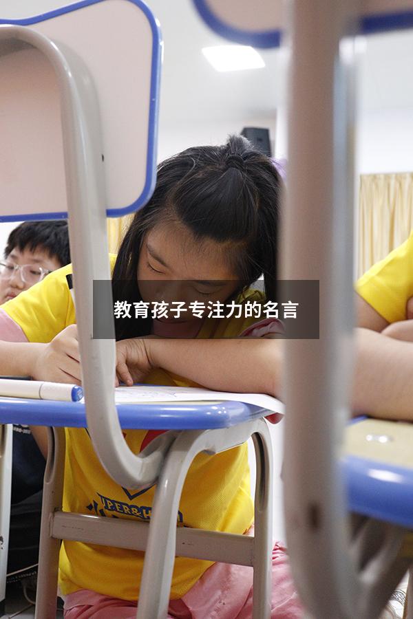 教育孩子专注力的名言
