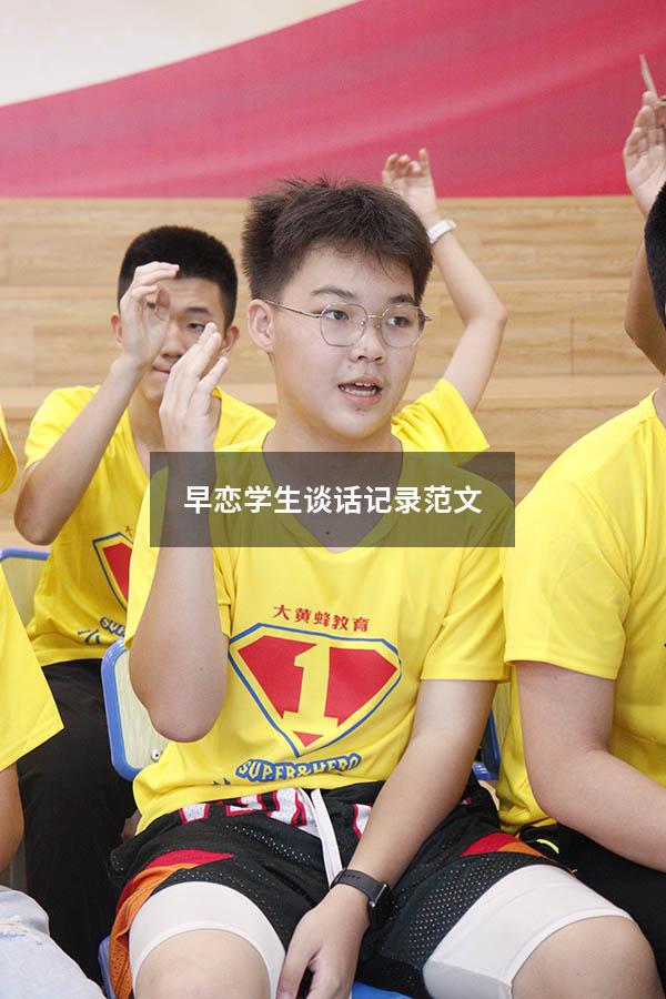 早恋学生谈话记录范文