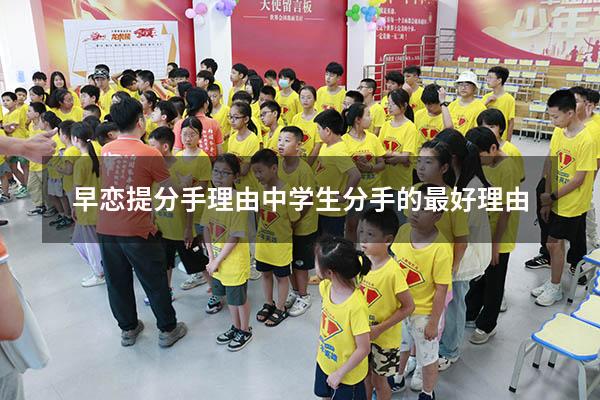 早恋提分手理由（中学生分手的最好理由）