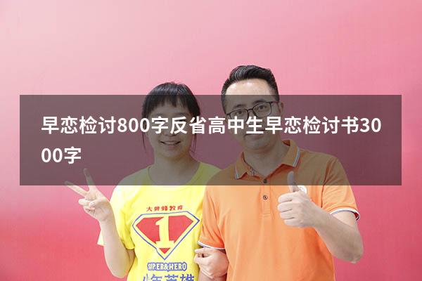早恋检讨800字反省（高中生早恋检讨书3000字）