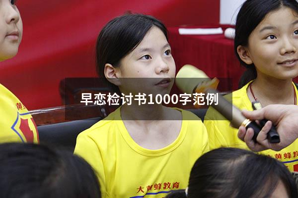 早恋检讨书1000字范例
