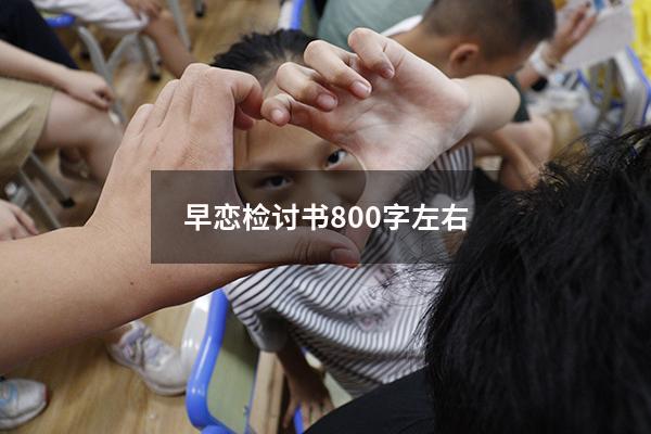 早恋检讨书800字左右