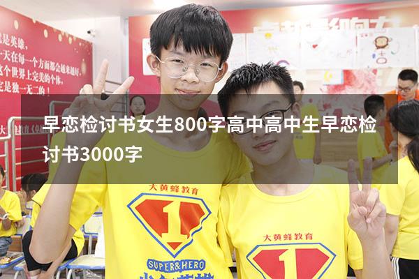 早恋检讨书女生800字高中（高中生早恋检讨书3000字）