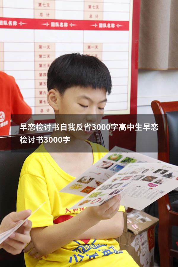 早恋检讨书自我反省3000字（高中生早恋检讨书3000字）