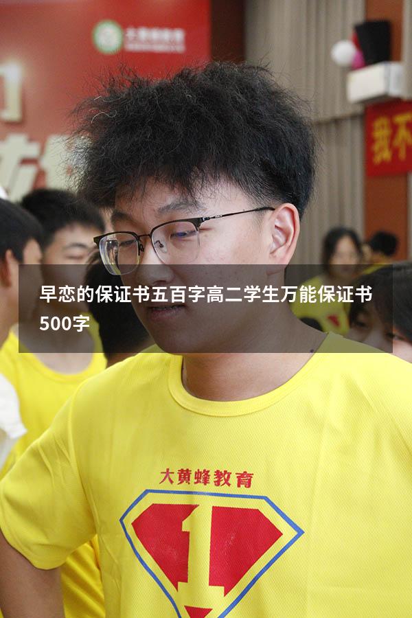 早恋的保证书五百字高二（学生万能保证书500字）