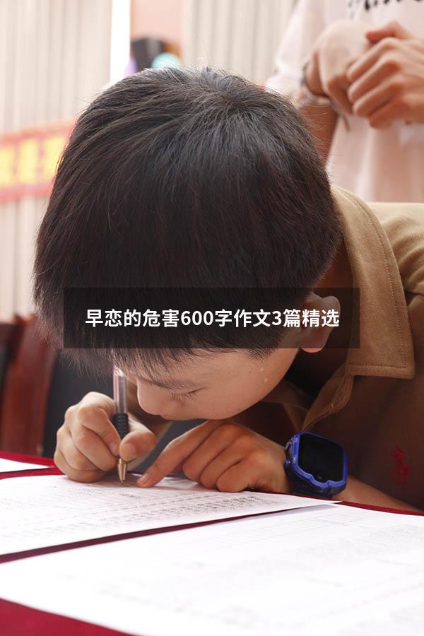 早恋的危害600字作文3篇精选