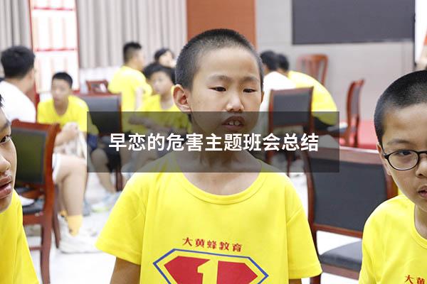 早恋的危害主题班会总结
