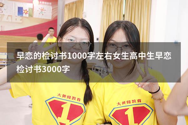 早恋的检讨书1000字左右女生（高中生早恋检讨书3000字）