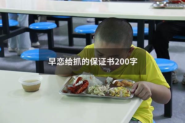 早恋给抓的保证书200字
