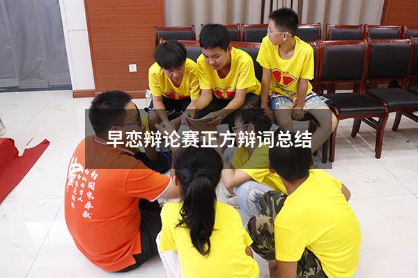 早恋辩论赛正方辩词总结