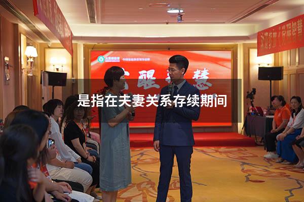 是指在夫妻关系存续期间
