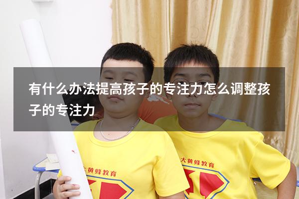 有什么办法提高孩子的专注力（怎么调整孩子的专注力）