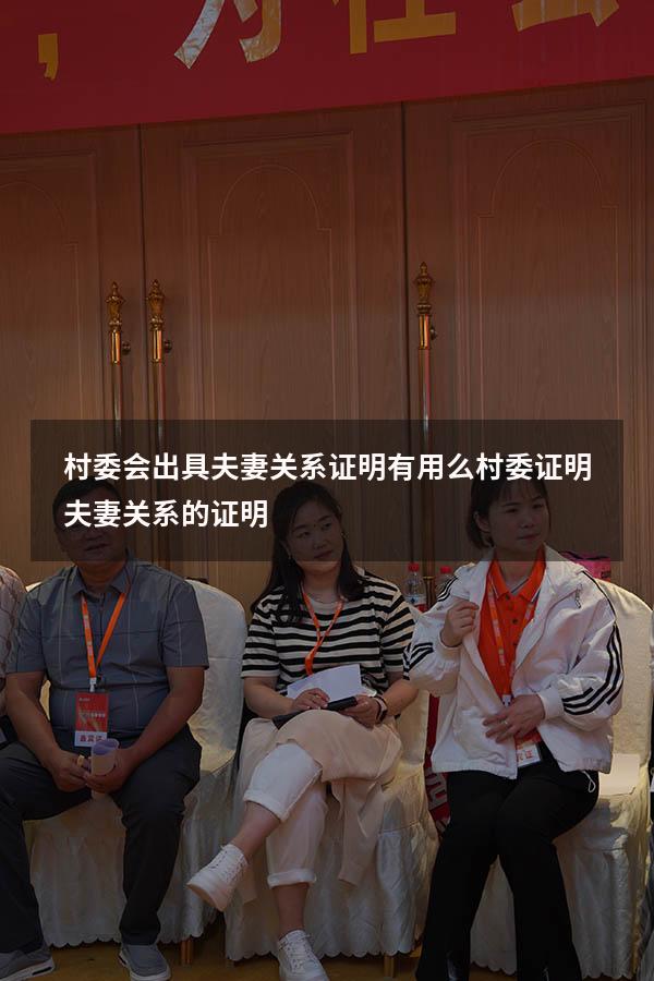 村委会出具夫妻关系证明有用么（村委证明夫妻关系的证明）