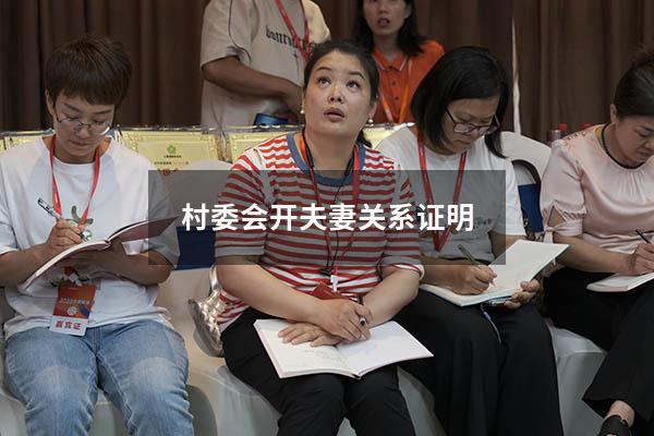 村委会开夫妻关系证明