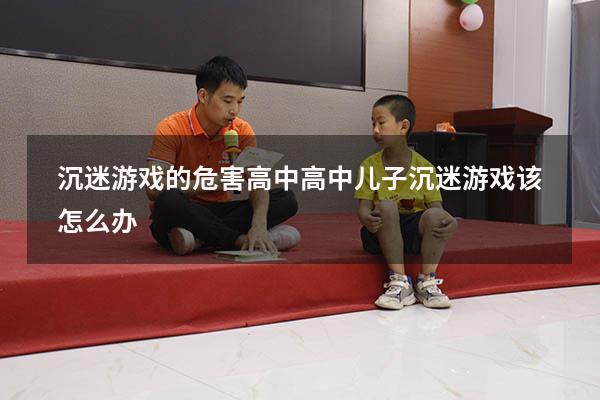 沉迷游戏的危害高中（高中儿子沉迷游戏该怎么办）