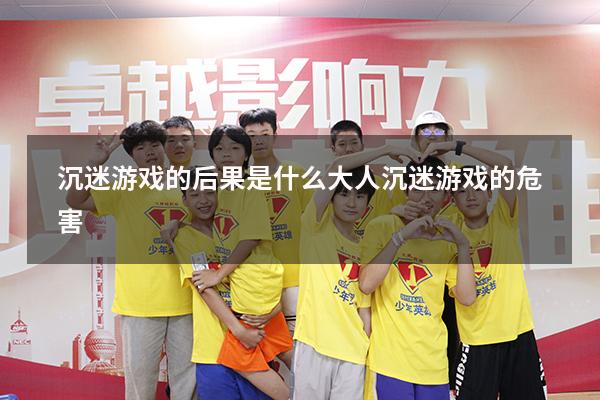 沉迷游戏的后果是什么（大人沉迷游戏的危害）