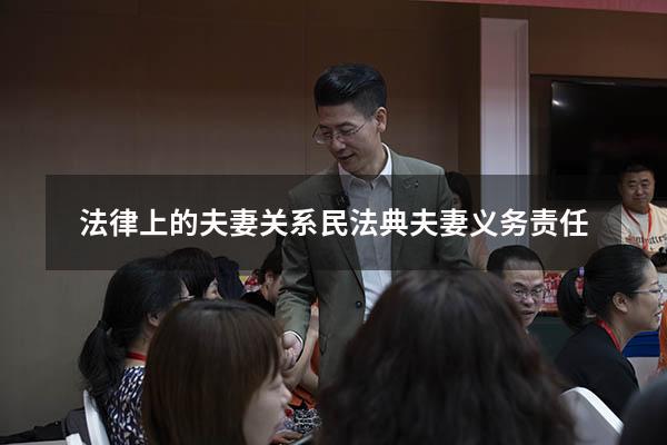 法律上的夫妻关系（民法典夫妻义务责任）