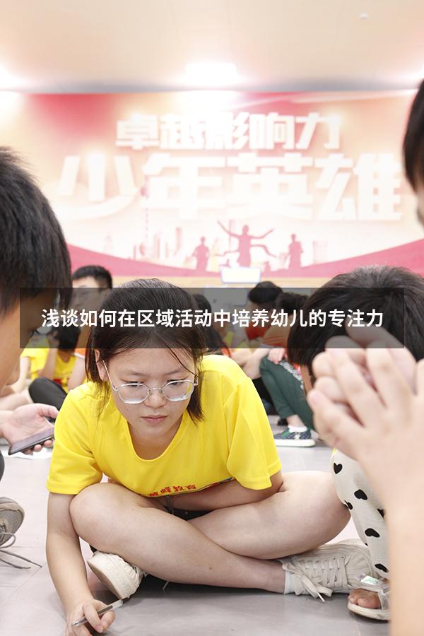 浅谈如何在区域活动中培养幼儿的专注力