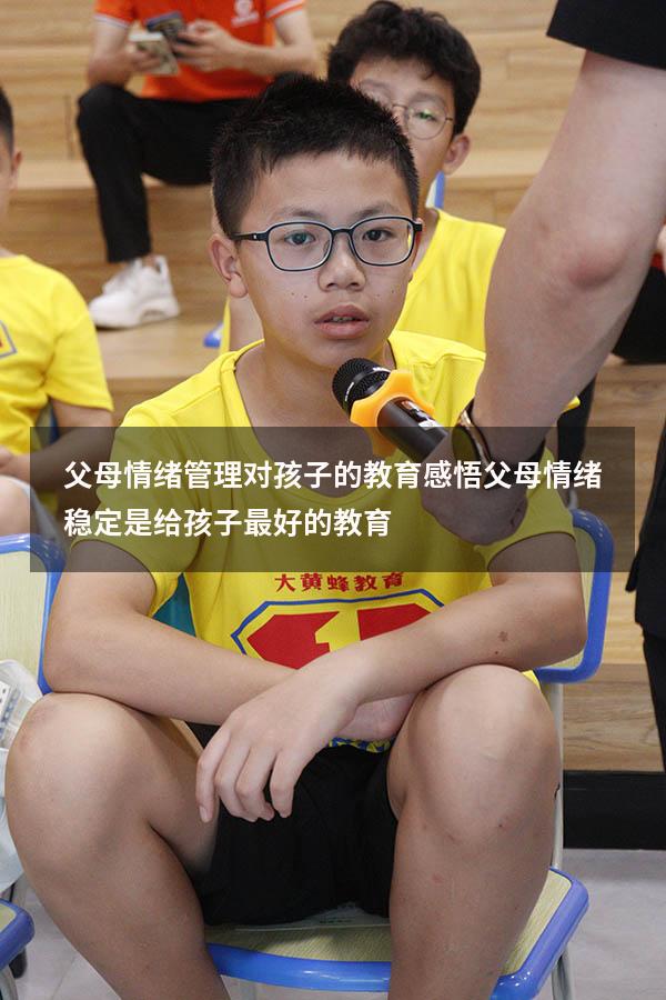 父母情绪管理对孩子的教育感悟（父母情绪稳定,是给孩子最好的教育）